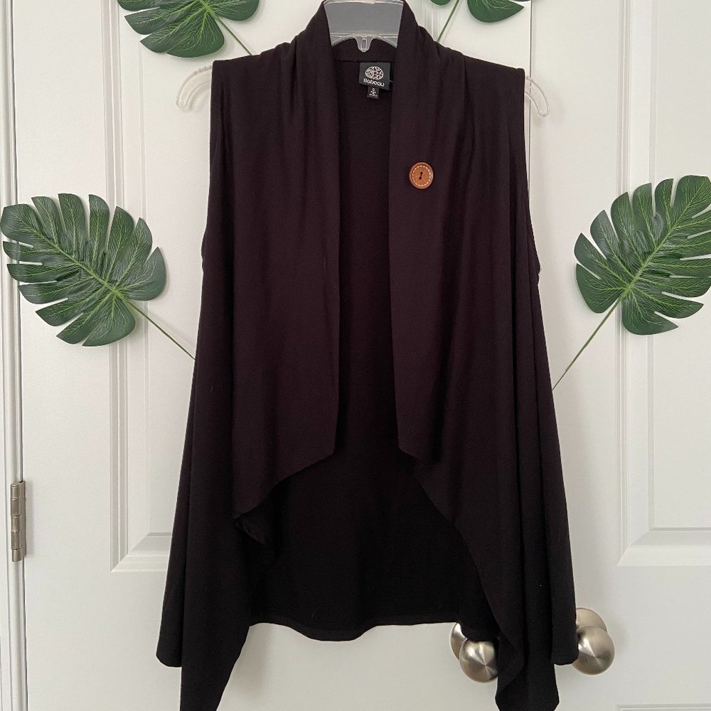 NWT Bobeau Black Long Vest